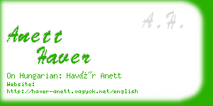 anett haver business card
